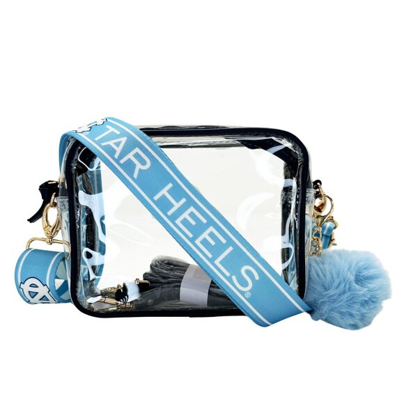 NORTH CAROLINA - Licensed - Tar Heels | Game Day | Clear Purse |Adjustable Strap - Picture 1 of 8